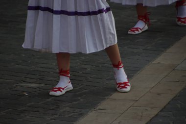 Basque folk dance street festival