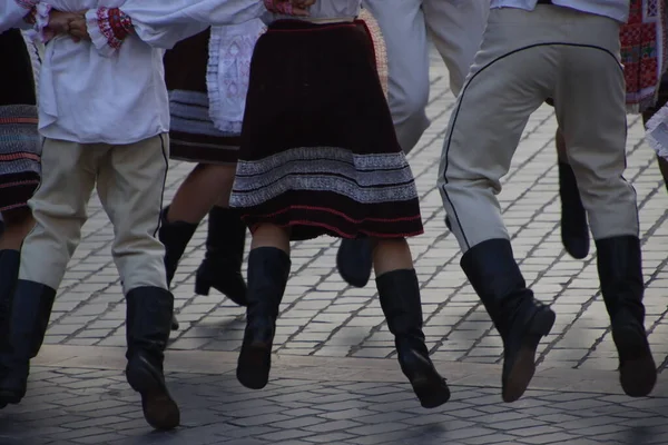 Slovenský Tanec Venkovním Festivalu — Stock fotografie