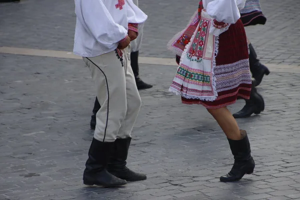 Slovenský Tanec Venkovním Festivalu — Stock fotografie