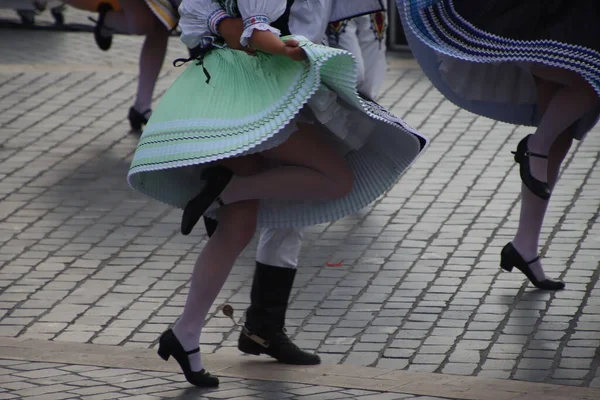 Словацкий Танец Открытом Воздухе — стоковое фото