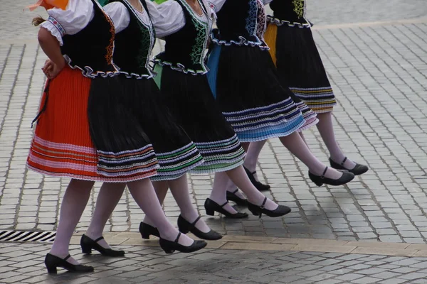 Slowaakse Dans Een Outdoor Festival — Stockfoto