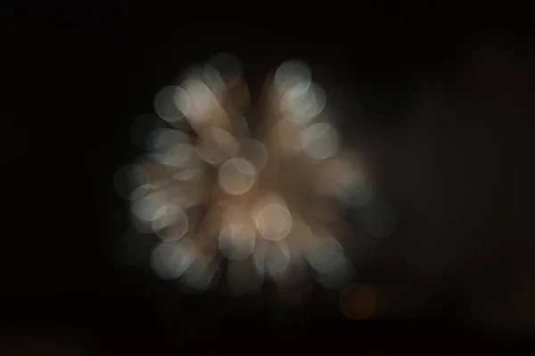 Fuochi Artificio Notte Con Effetto Bokeh — Foto Stock