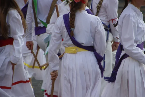 Basque Folk Dance Street Festival — Stock Fotó