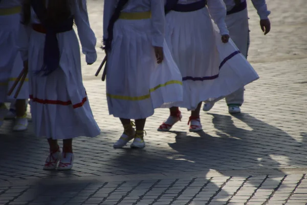 Basque Folk Dance Street Festival — Zdjęcie stockowe
