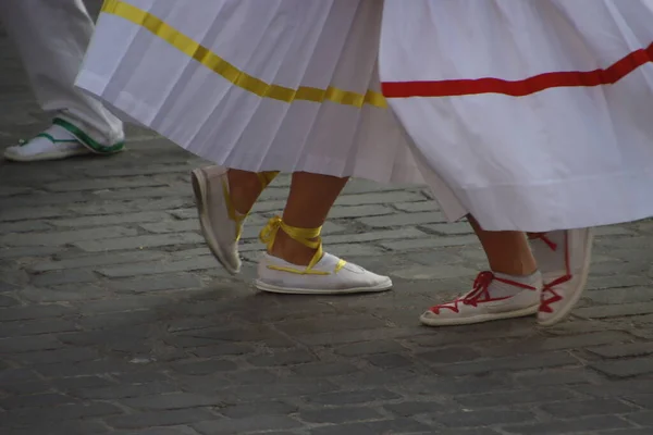 Basque Folk Dance Street Festival — Stock fotografie