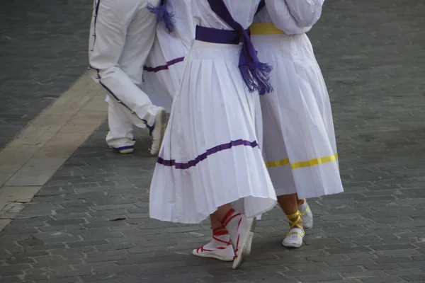 Basque Folk Dance Street Festival — Stock fotografie