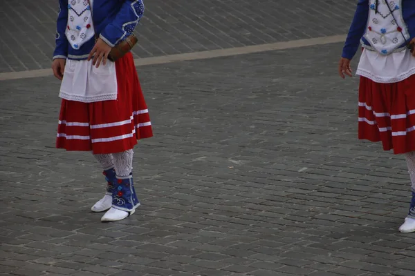 Basque Folk Dance Street Festival — Zdjęcie stockowe