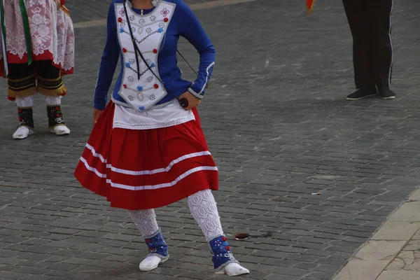 Basque Folk Dance Street Festival — Stock Photo, Image