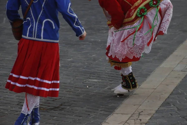 Basque Folk Dance Street Festival — Stockfoto