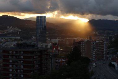 Bilbao şehrinin manzarası