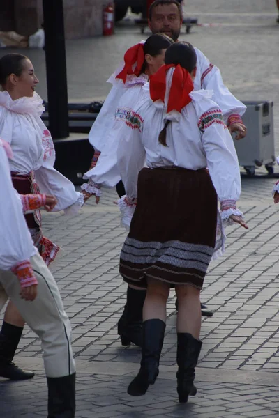 Slovenský Tanec Venkovním Festivalu — Stock fotografie