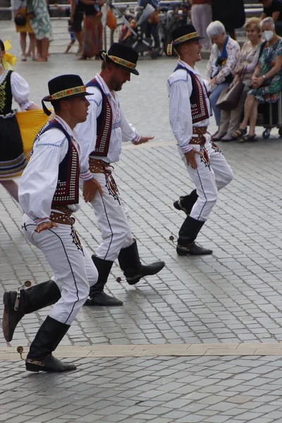 Slowakischer Tanz Freien — Stockfoto