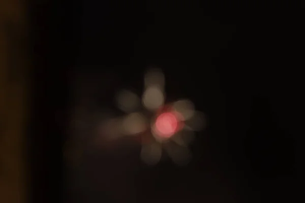 Feuerwerk Bei Nacht Mit Bokeh Effekt — Stockfoto