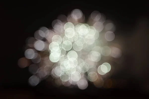 Fuochi Artificio Notte Con Effetto Bokeh — Foto Stock