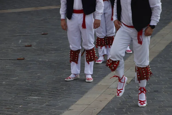 Mostra Danza Popolare Basca Strada — Foto Stock