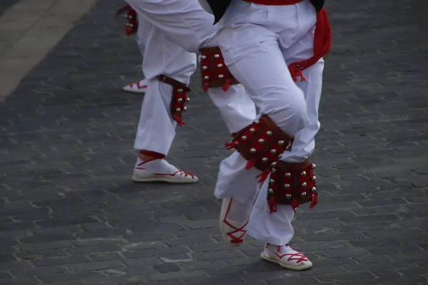 Exposição Dança Folclórica Basca Rua — Fotografia de Stock