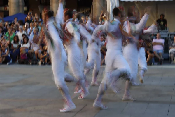 Baskická Lidová Taneční Výstava Ulici — Stock fotografie