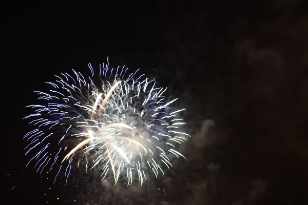 Exposición Fuegos Artificiales Cielo Nocturno — Foto de Stock