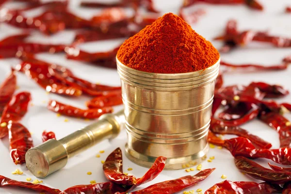 Red Chilly powder from India — Stock Photo, Image