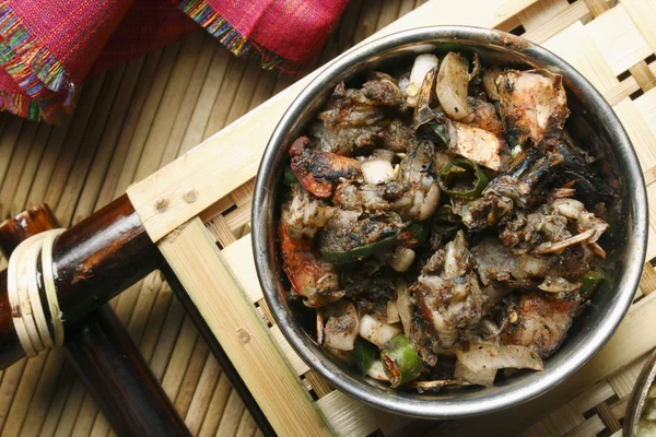 Misa Mach Poora - Grilled Shrimps is a special sea food from India — Stock Photo, Image