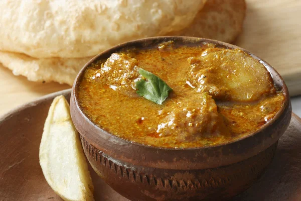 Alu dum är kryddig potatis curry från Bengalen — Stockfoto