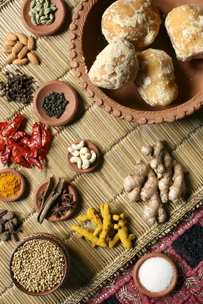 Ingredient mixture is a combination of spices, herbs and other condiments — Stock Photo, Image