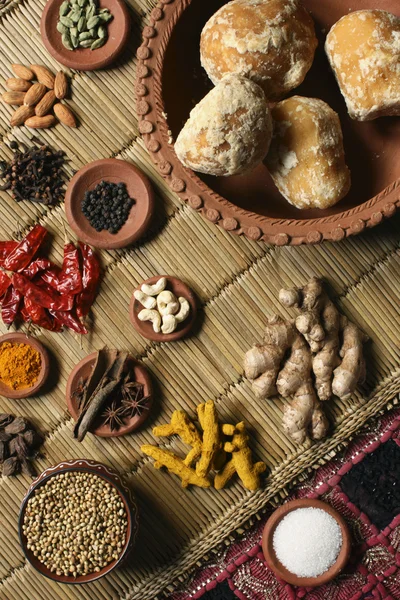 Ingredient mixture is a combination of spices, herbs and other condiments — Stock Photo, Image