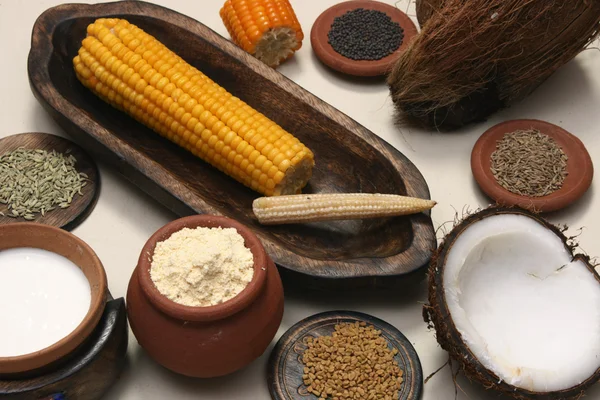 Ingredient mixture is a combination of spices, herbs and other condiments — Stock Photo, Image