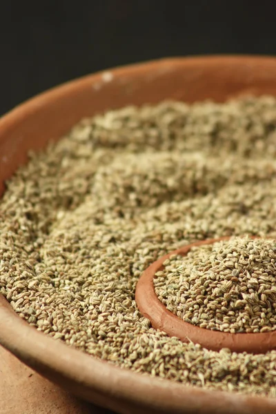 Ajwine or Carom Seeds is an uncommon spice — Stock Photo, Image