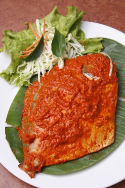 Pomfret tawa - karavali bölgesi bir yemek