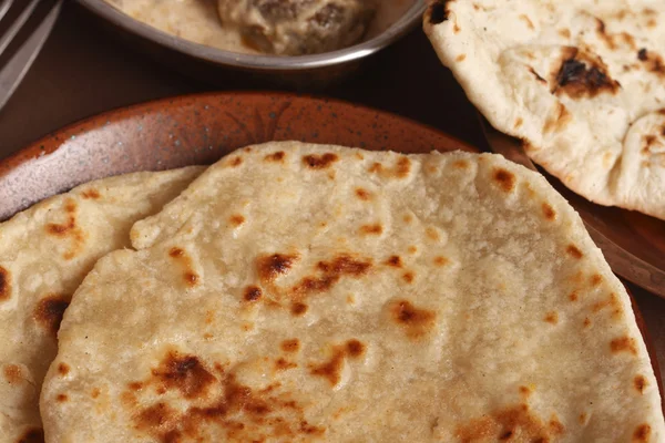 Warqui paratha eller skiktad paratha — Stockfoto