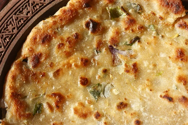 Παχύ flatbread ή chapati από την Ινδία — Φωτογραφία Αρχείου