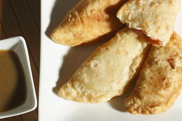 A Fried Leek Pastry — Stock Photo, Image