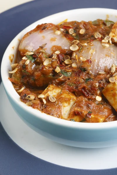 A typical North-Indian dish made out of paneer & capsicum — Stock Photo, Image