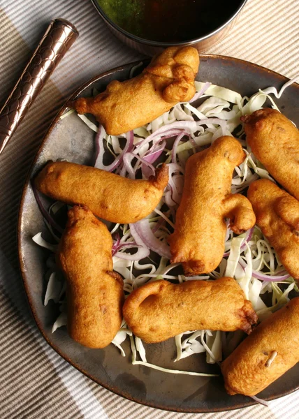 Makki Paneer Pakoda - a snack from Rajasthan — Stock Photo, Image