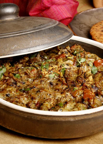 Papad ka shaak - овочі блюда з Раджастан — стокове фото
