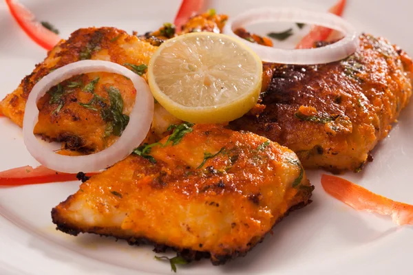 Kryddig fisk tikka från Indien — Stockfoto