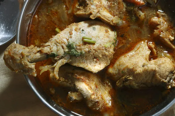 Chettinad chicken - A chicken preparation from chettinad region — Stock Photo, Image