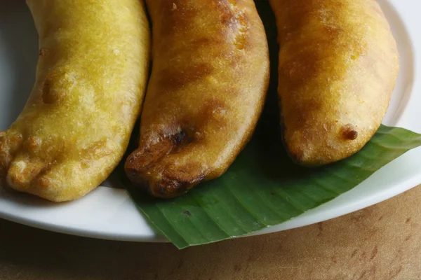 Banana fry is a kind of food coated in batter and deep fired. — Stock Photo, Image