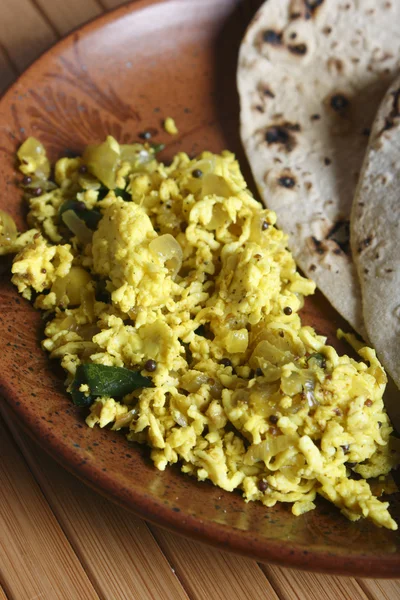 Paneer podimas es un plato a base de queso de Tamilnadu — Foto de Stock