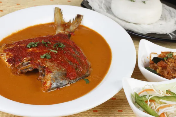 Pomfret Curry - ein Curry aus Pomfret-Fisch in Goa, Westindien — Stockfoto