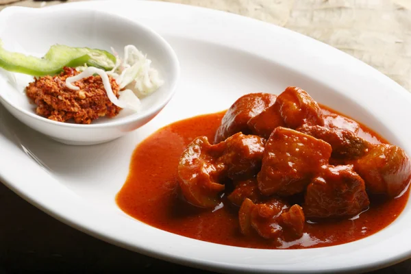 Vindaloo de cerdo - La comida más popular entre los goanos — Foto de Stock