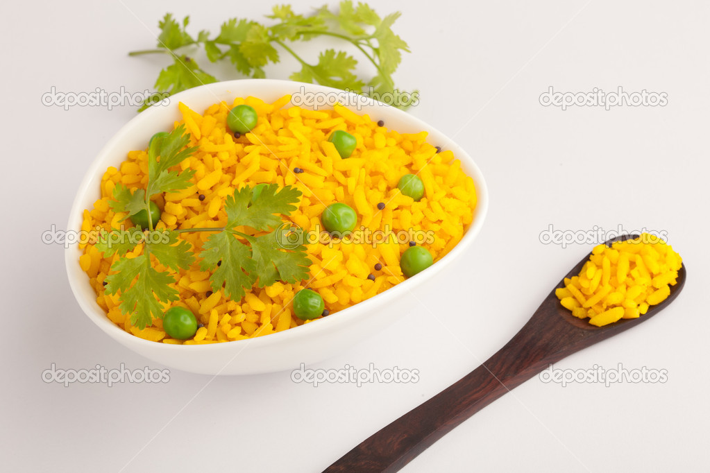 Poha- beaten rice and vegetables