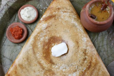 tereyağı düz dosa - Güney Hint gözleme