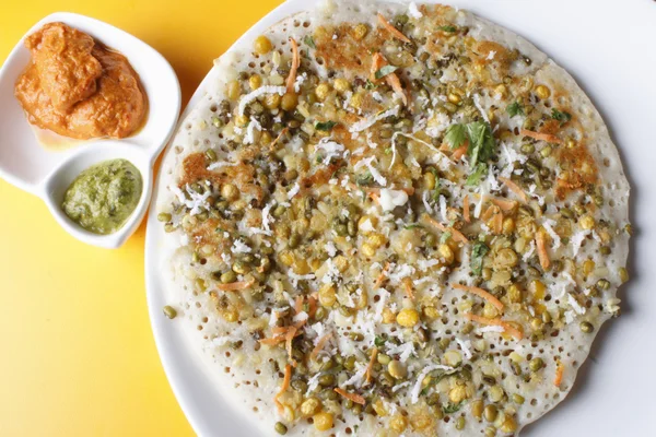 Mixed Dal Dosa - A pancake from South India — Stock Photo, Image