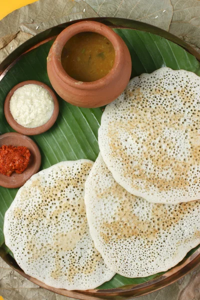 Set Dosa - A pancake from South India — Stock Photo, Image