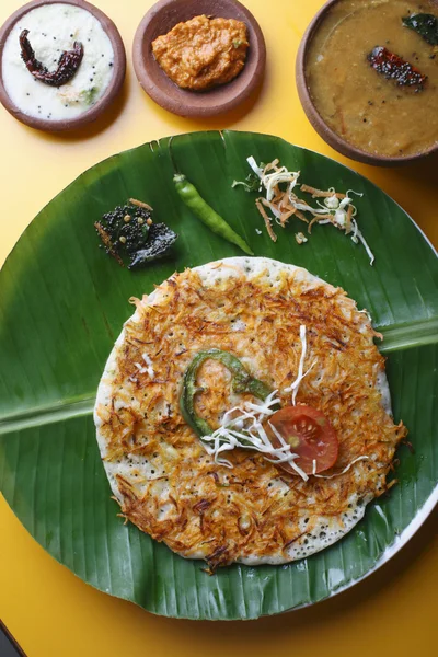 Carrot Dosa - A South Indian pancake — Stock Photo, Image