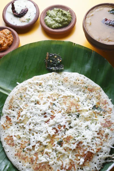 Paneer dosa - Sebuah panekuk yang dibuat dengan keju cottage — Stok Foto