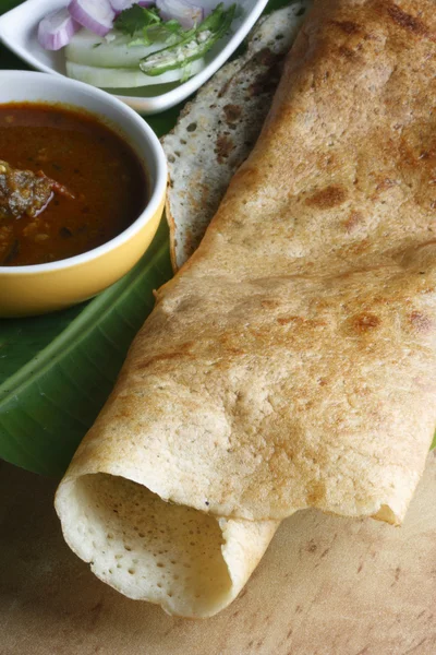 Plain Dosa - Uma panqueca do sul da Índia — Fotografia de Stock