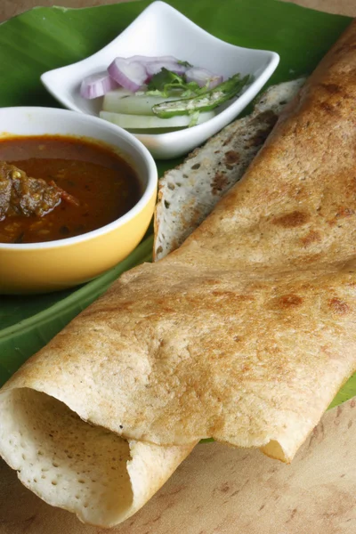 Plain Dosa - A pancake from South India — Stock Photo, Image